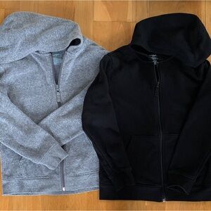 Boys Gray and Black Hoodies.  Size M.